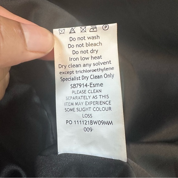 House of CB Esme Black Oversized Blazer with Feather Cuffs Size L+ - Picture 14 of 16